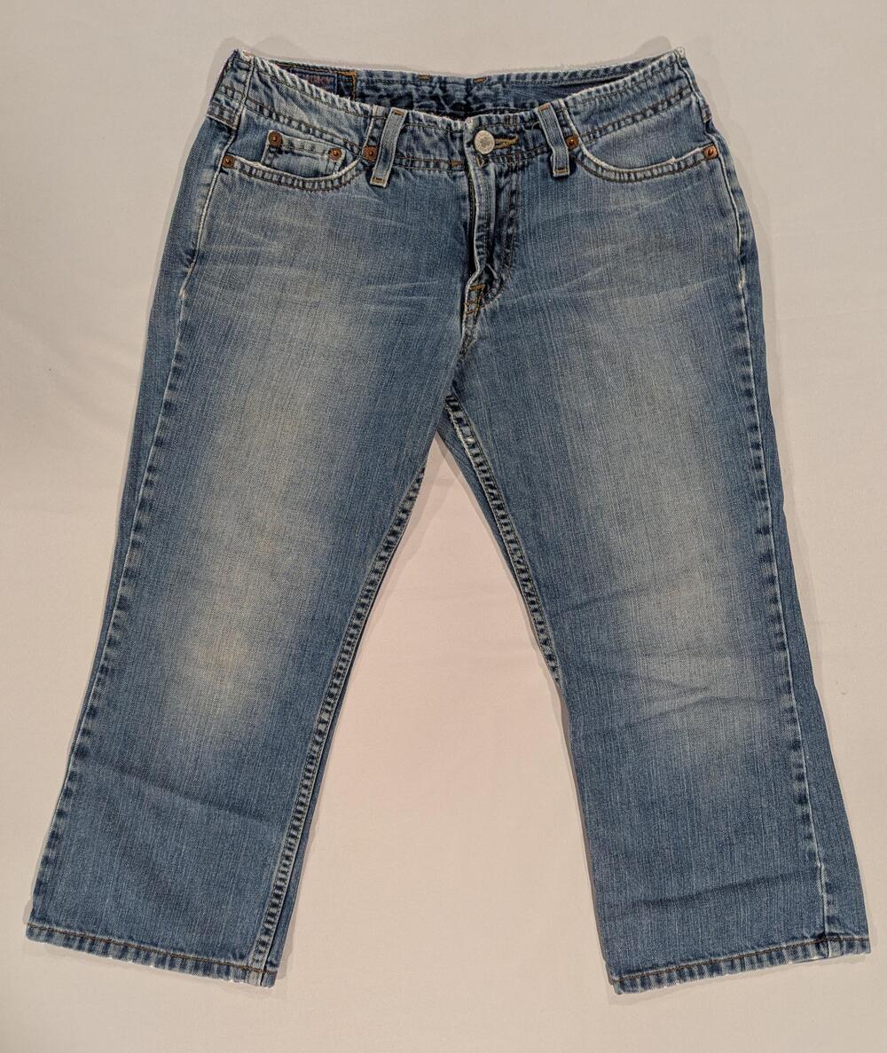 Lucky Brand Merry Waverly Capri Jeans Womens 2 Blue Med Wash Mid Rise Denim